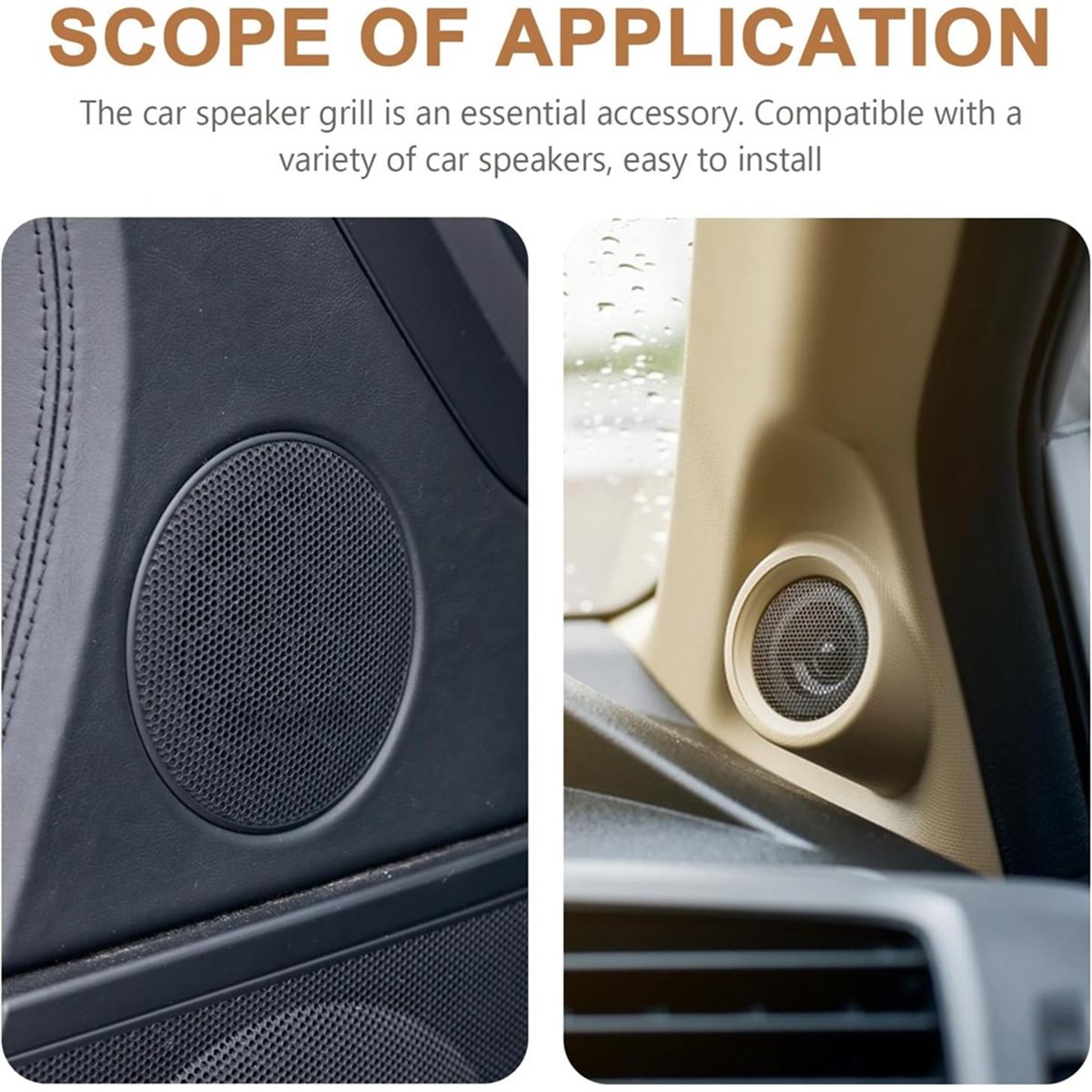 Car Subwoofer Grill Protector - 2pcs 4-Inch Square Speaker Grills Mesh