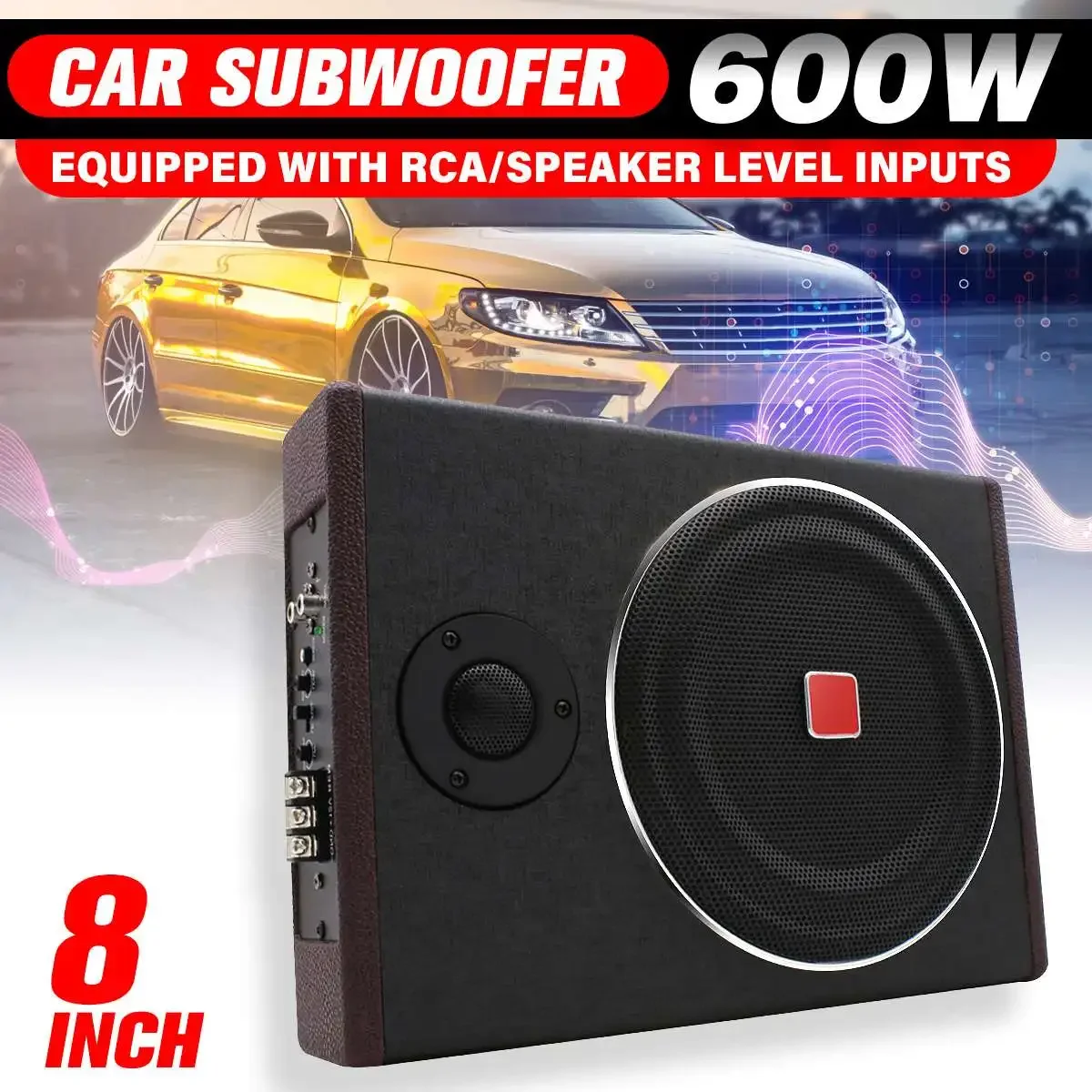 Under Seat Subwoofer Slim 8 Inch - 8 Inch 600W Car Subwoofer Speaker