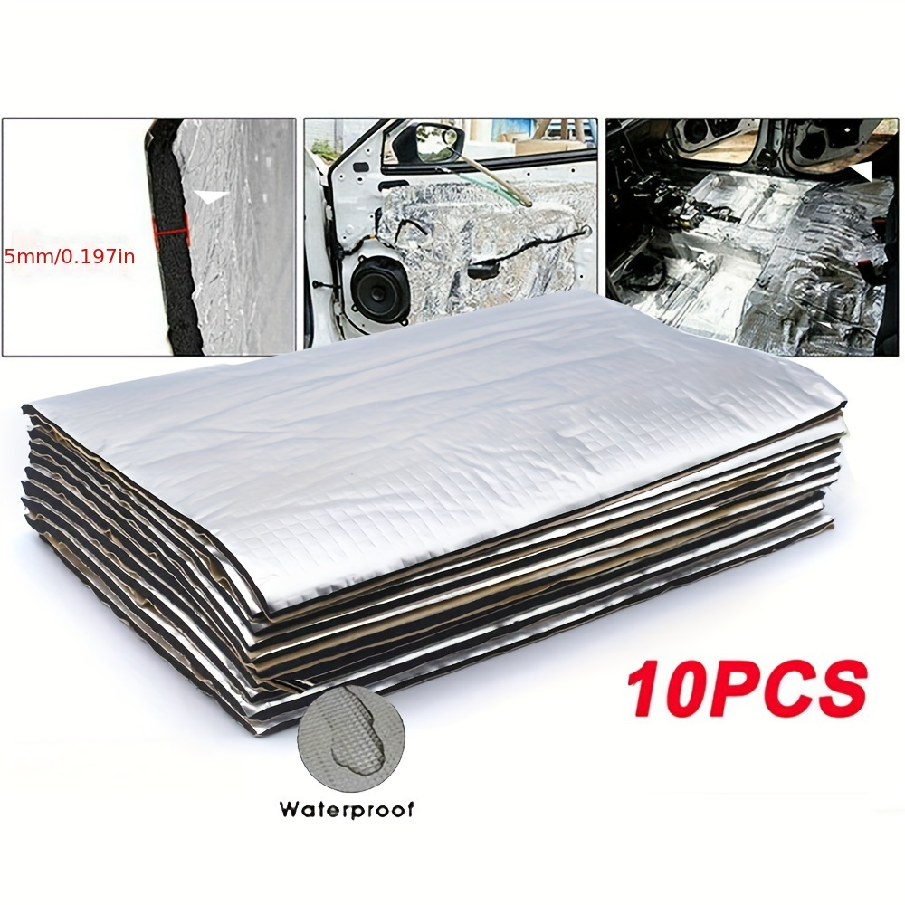 Car Audio Sound Deadening Mat - Car Bonnet Soundproofing Mute Square Aluminium