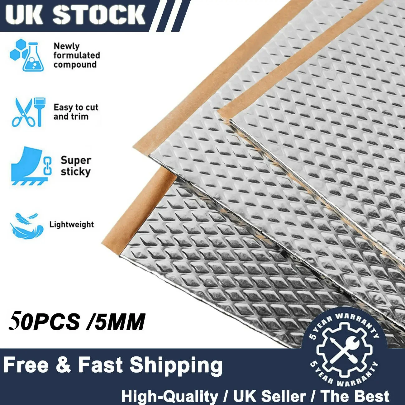 5mm Flame Retardant Car Sound  - Car Audio Sound Deadening Mat recension och pris