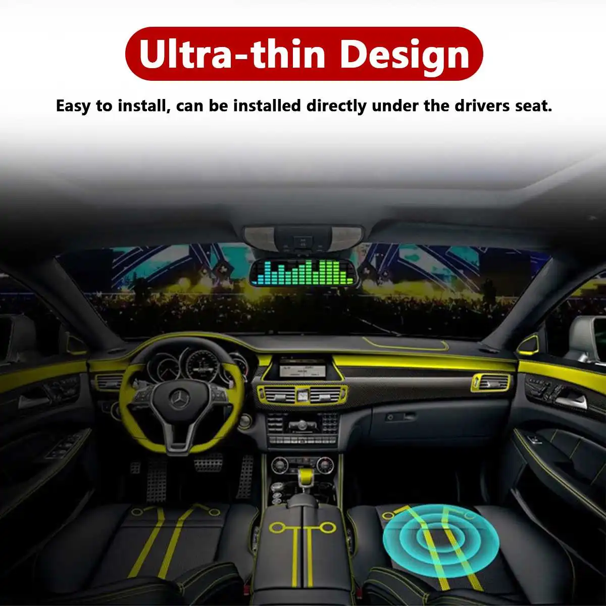 800W/600W 8/10 Inch 12V Car Sp - Under Seat Subwoofer Slim 8 Inch recension och pris