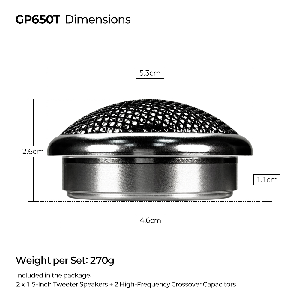1.5inches Car High Fidelity St - Car Audio Tweeter Silk Dome recension och pris